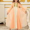 thumbnail image 4 of breaise Muslim Dress for Girls Long Sleeve Prayer Dress Ethnic Style Long Robe Dress, 4 of 8