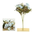 thumbnail image 2 of tredstone 11 Head Simulation Flowers Bouquet artificial Ornament Faux Carnation Home Wedding Decor Table Set, Blue, 2 of 7