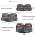 thumbnail image 5 of Qxltty Weird Style Dragonfly Car Windshield Sunshades Foldable UV Rays Sun Visor Protector Keep Your Vehicle Cool 53×23.5in, 5 of 8