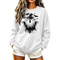 thumbnail image 3 of Frostluinai Womens Crewneck Sweatshirts Spooky Ghosts Pumpkin Graphic Pullover Halloween Party Long Sleeve Fleece Sweat Shirt XS-XXXL, 3 of 6