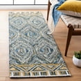 thumbnail image 2 of SAFAVIEH Aspen Sylvester Geometric Hexagons Wool Area Rug, Blue/Gold, 2'3" x 5', 2 of 7