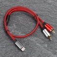 thumbnail image 3 of Cable de audio tipo C macho 2 RCA teléfono portátil amplificador de cine en casa DVD TV altavoz 0,5 metros, 3 of 8