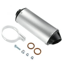 Unique Bargains 1 Set Muffler Exhaust Pipe System Assembly Kit 28mm for Motorbike ATV Pit Dirt Bike Muffler Silver Tone