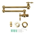 thumbnail image 1 of Swing Arm Kitchen Faucet, Stretchable Swing Arm Sink Faucet Copper Scratch Resistance  For Home  Gold, 1 of 8