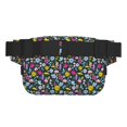 thumbnail image 3 of Rateoe Watercolor Meadow Flowers Print Fanny Pack Belt Bag for Women and Men, Square Double-Layer Waterproof Waist Pack with Adjustable Strap for Hiking, Jogging, Cycling, 3 of 9