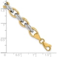 thumbnail image 3 of 14K Two-Tone Fancy Hollow Link Bracelet Made In Turkey sf993-7.75, 3 of 5