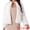 White, variant on Women's Faux Fur Cropped Jacket Open Front Shaggy Winter Outerwear XL Black