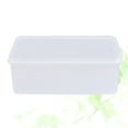 thumbnail image 4 of GOOHOCHY Contenedor de plástico transparente rectangular de una sola capa de 1,4 l para alimentos secos con tapa para el hogar, la cocina y la barra., 4 of 8