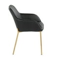 thumbnail image 3 of LumiSource Gold Steel, Black PU Daniella Dining Chair - Set of 2, 3 of 5