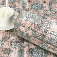 thumbnail image 5 of GlowSol 2' x 6' Runner Rug Boho Vintage Floral Print Rug Tribal Rug Indoor Hallway Kitchen Runner Rug Non-Slip Low Pile Bedsides Rug for Bedroom, Pink, 5 of 6