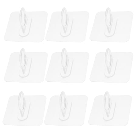 MLINS 10pcs No Drill Curtain Rod Brackets No Drilling Curtain Rod Holders Self Adhesive Curtain Rod Hooks Nail Free Curtain Hangers