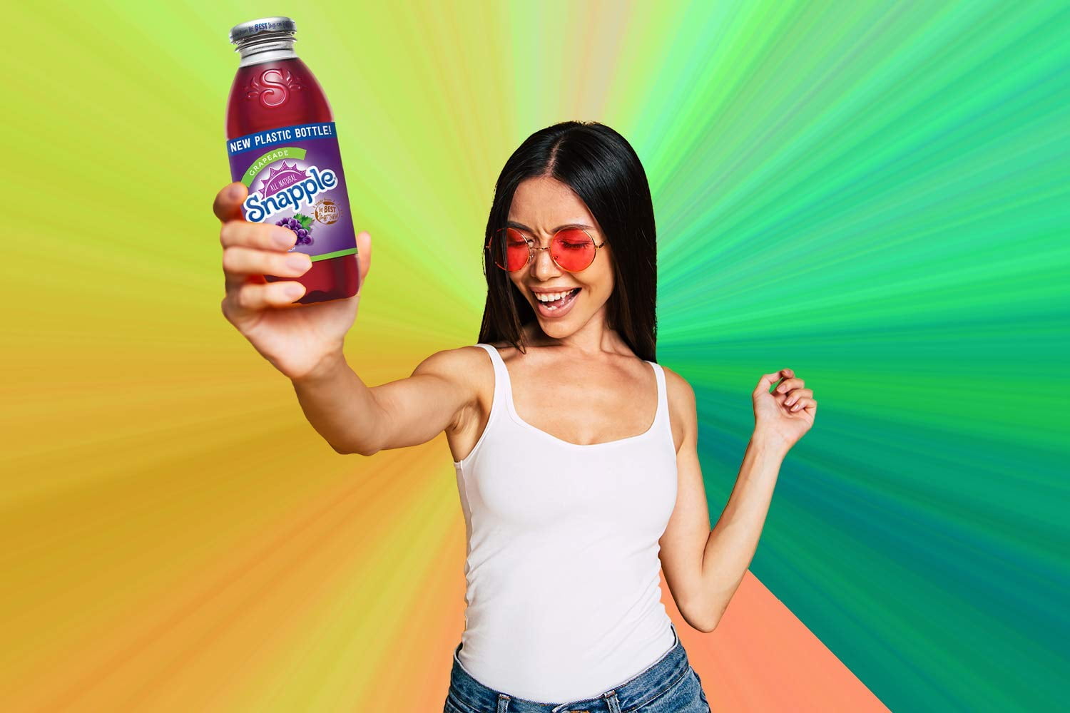 Snapple All Natural Grapeade Juice on Clearance, 16oz Bottle (Pack of 8, Total of 128 Fl Oz)