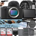 thumbnail image 1 of Sony ZV-E1 Mirrorless Camera Black (Body Only) with 2 Pack SanDisk 128GB Memory Card + Backpack + Flash + Tripod + ZeeTech Accessory Bundle, 1 of 2