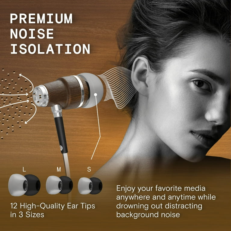 Symphonized Wired Earbuds with Microphone 90 Noise Cancelling Earbuds Wired with Microphone Ear Buds with Wire Earbuds for Computer Corded
