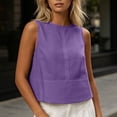thumbnail image 6 of Wlynlyn Crop Tank Tops for Women Cotton Linen Sleeveless Shirts Loose Fitted Lightweight Comfy Beach Tees Summer Tops, 6 of 8