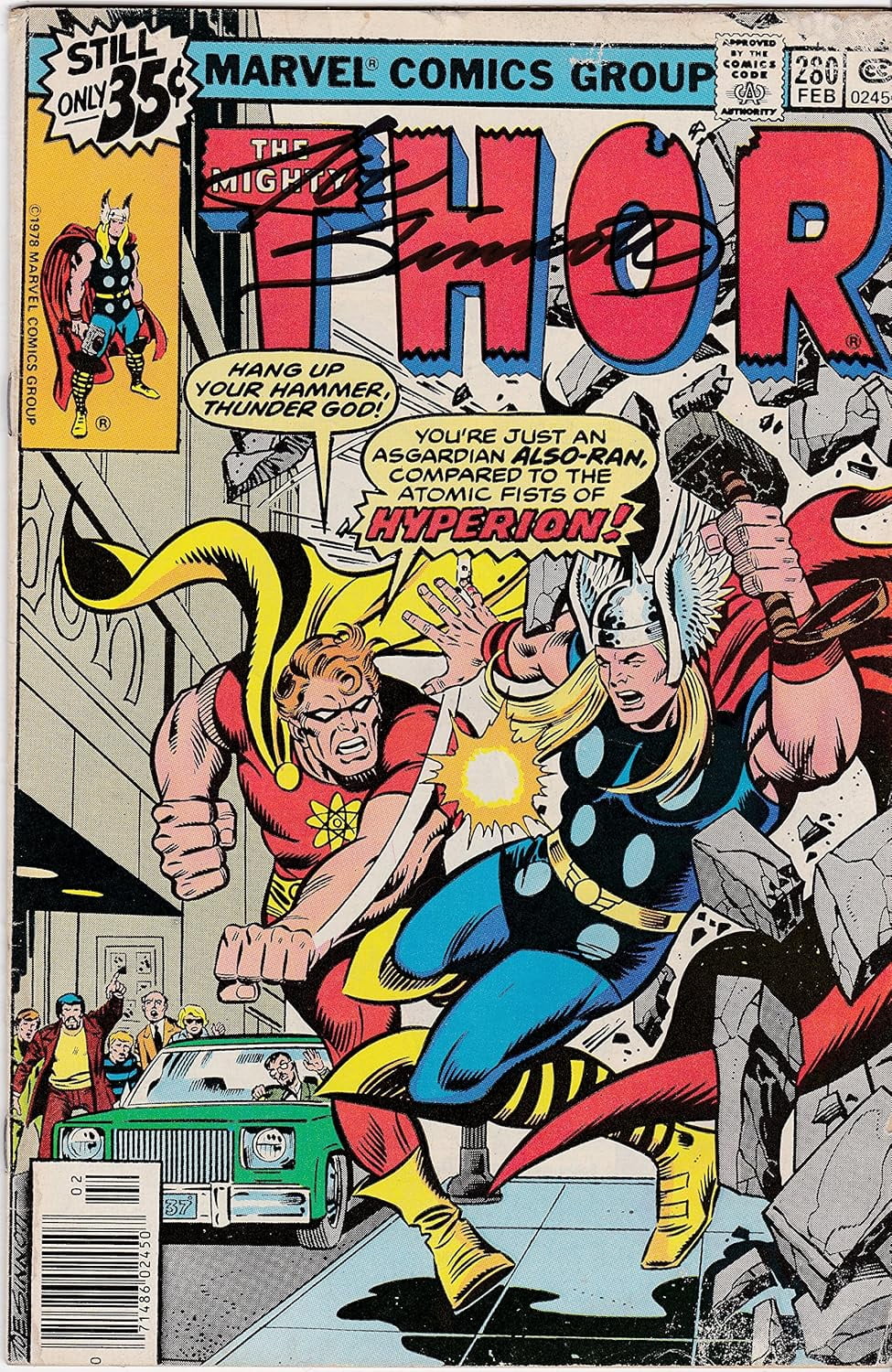 The Mighty Thor #280 FINE. Signed by Legend Joe Sinnott