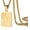 Gold, variant on Initial A-Z Necklace for Men  Stainless Steel Letter Pendent Chain 20+2 Inches，Christmas Gifts