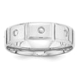 thumbnail image 1 of Solid 14k White Gold Standard Comfort Fit Fancy Wedding Band - Size 8, 1 of 2