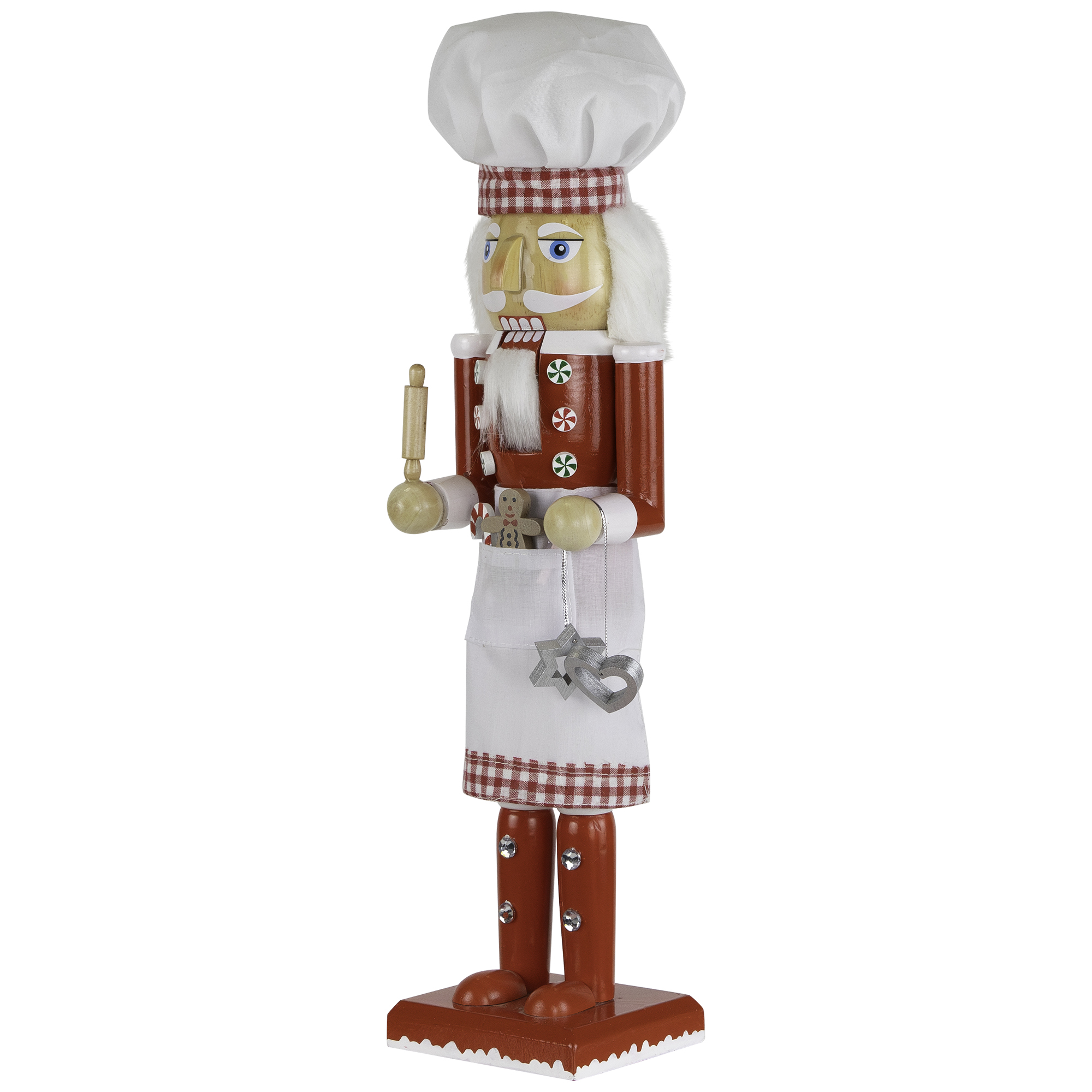 Northlight Baker with Rolling Pin Nutcracker Christmas Figure - 15" - White and Red