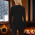 thumbnail image 6 of Lenpel Thermal Shirts for Women Soft Long Sleeve Crew Neck Fleece Lined Base Layer Tops Winter Warm Undershirts Fall Fashion Tees(Black,Large), 6 of 8