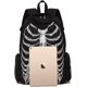 thumbnail image 4 of Mochila Ifeng con estampado de esqueleto de caja torácica, bolso de lona para fiesta de Halloween, bolso de hombro para estudiantes, 4 of 5