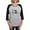 Heather/Black, variant on - Psi Upsilon Flag Long Sleeve T Shirt - Womens Baseball Tee