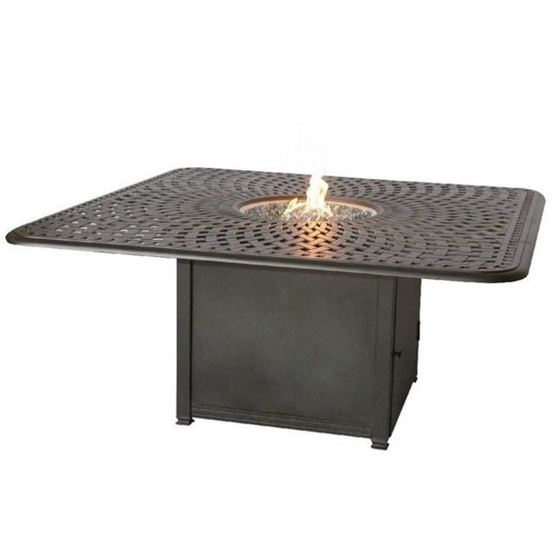 Darlee 64 Square Patio Propane Fire, Patio Dining Table With Propane Fire Pit