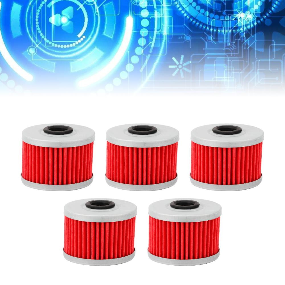 LYUMO 5Pcs Oil Filter, Motorcycle Engine Oil Filter for Honda Rancher