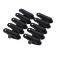 thumbnail image 1 of 10pcs Reutilizable Abrazaderas Clips Camping Apriete Herramientas Negro shamjiam Clips de lona, 1 of 9