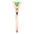 thumbnail image 3 of 1.0ct princess cut green Zircon 14k rose gold Bridal Wedding Engagement Promise Anniversary Ring for Women size 5.75, 3 of 7