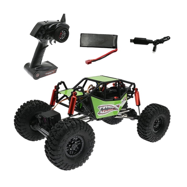 Buggy de carreras RC de 2,4 G y 310 mm de distancia entre ejes, escala 1/10, vehículo de juguete para Axial Verde