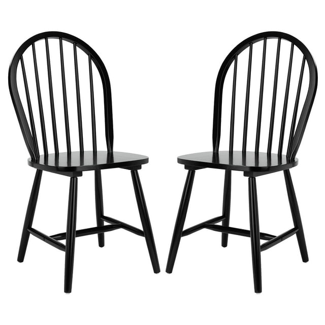 Silla Safavieh Home Camden Farmhouse de madera de caucho negra