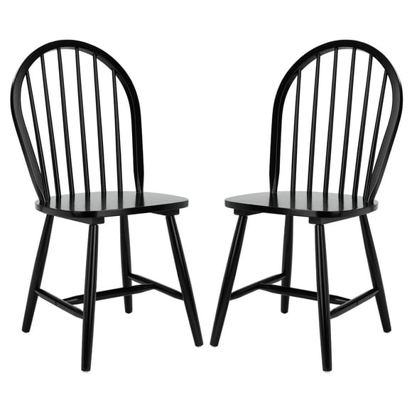 Silla Safavieh Home Camden Farmhouse de madera de caucho negra