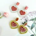 thumbnail image 3 of Valentine's Day Love Heart Hoop Earrings for Women,1 Pairs Retro Charm Pendant for Female,Lightweight Cute Ear Decoration Holiday Jewelry Gift,Ideal for Valentine's Day Mother's Day Gifts, 3 of 7