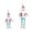A, variant on Candy Colored Santa Dolls Expandable That A Playful and Unique Style To Your Standing Out From Traditional Decorations.