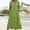 Green, variant on Women's Button Front Pleated Shirt Casual Dress V-Neck Simple Casual Loose Flowy Shift Dress