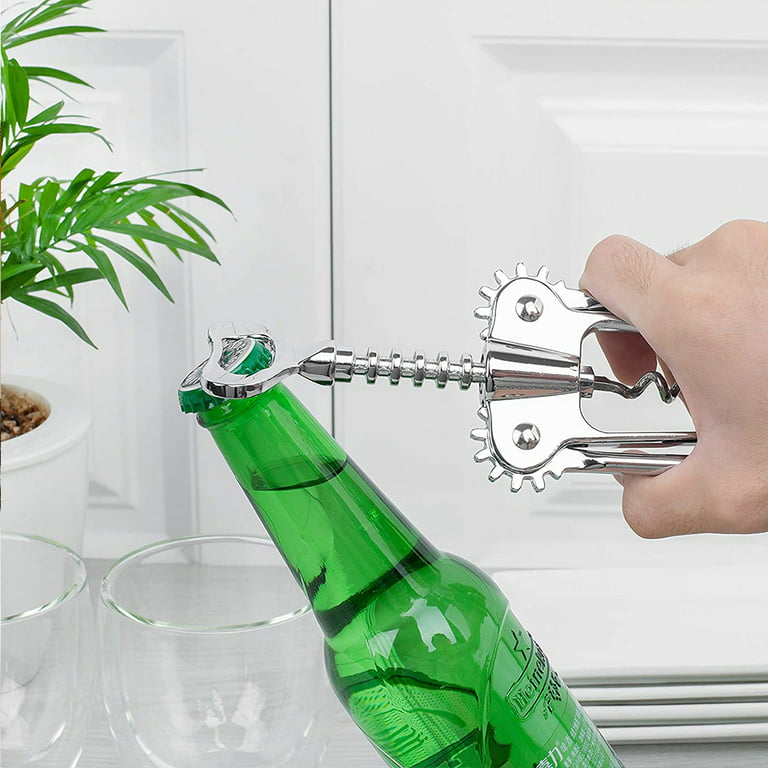Prep Solutions Chrome Plated Winged Corkscrew & Bottle Opener, Size: 2.56 inch x 1.5 inch x 7.68 inch, Silver