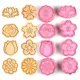 thumbnail image 2 of Cortador de galletas de flores de 8 piezas, molde de galletas Pressable de dibujos animados de plástico, sello de galletas de confitería, herramientas de pastelería para hornear de cocina, 2 of 5