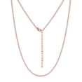 thumbnail image 1 of Silvora rosa oro chapado cadena collar para mujeres hombres, collar de acero inoxidable de 2 mm para joyería de regalo colgante, 1 of 8