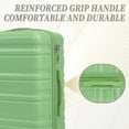 thumbnail image 4 of Homefun 3 Piece ABS Spinner Luggage Set 20 24 28 Inch Matching Color Combination Lock Carry On Suitcase,Green, 4 of 9