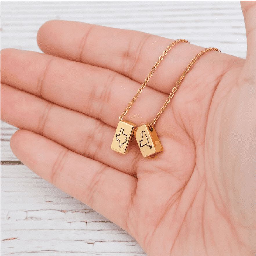 Gift for Best Friend - State Necklace - Personalized Long Distance State Necklace Gift - Long Distance Relationship Necklace - Sister Gift