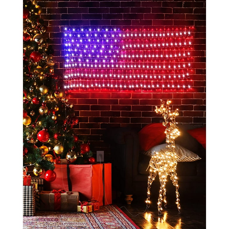 American Flag Christmas Lights