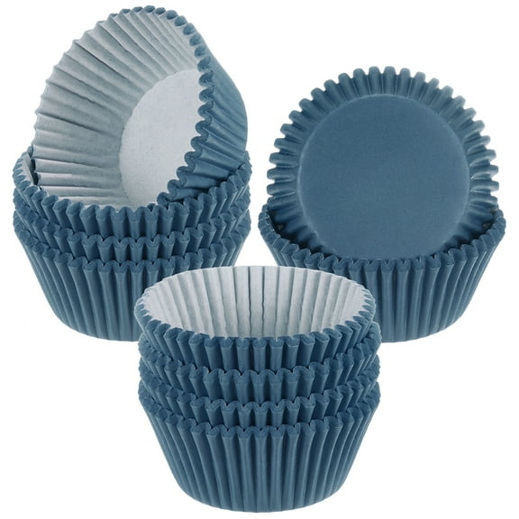 Uxcell 200-Pack Standard Cupcake Liners for Baking, Greaseproof Cupcake Wrappers for Wedding/Birthday/Party/Christmas[Dark Blue]