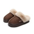 thumbnail image 6 of Unisex Memory Foam House Slippers, Faux Fur Lined Indoor Fuzzy Slippers with No-slip Sole, Slip on Suede Home Shoes, Warm Winter Gift for Women & Men, 6 of 6