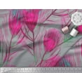 thumbnail image 2 of Soimoi Georgette Viscose Fabric Peacock Feather Print Sewing Fabric Yard 42 Inch Wide, 2 of 3