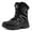 Black, variant on Men's Snow Boots Warm Insulated Faux Fur Lined Mid Calf Outdoor Waterproof Winter Boots, Black