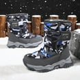 thumbnail image 3 of Boys Girls Snow Boots Toddler Outdoor Winter Warm Waterproof Anti-Slip Anti-Collision Calf Hight Slip Resistant Cold Weather Fur Lined Shoes Skiing Bootie (Toddler/Little Kid/Big Kid) Grey Camo 27, 3 of 7