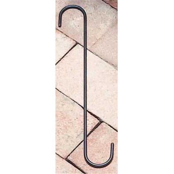 Village Wrought Iron SH-12-B 12 in. S-Hook with 1.5 in. Openings - Black