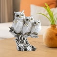 thumbnail image 3 of Figuras de Búho Estatua de Animal Creativa Moderna Macarena Para Muebles de Estantería de Escritorio Blanco, 3 of 6
