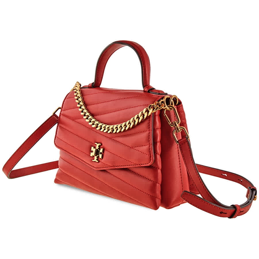 Tory Burch Kira Chevron Top-handle Satchel- Red Apple 